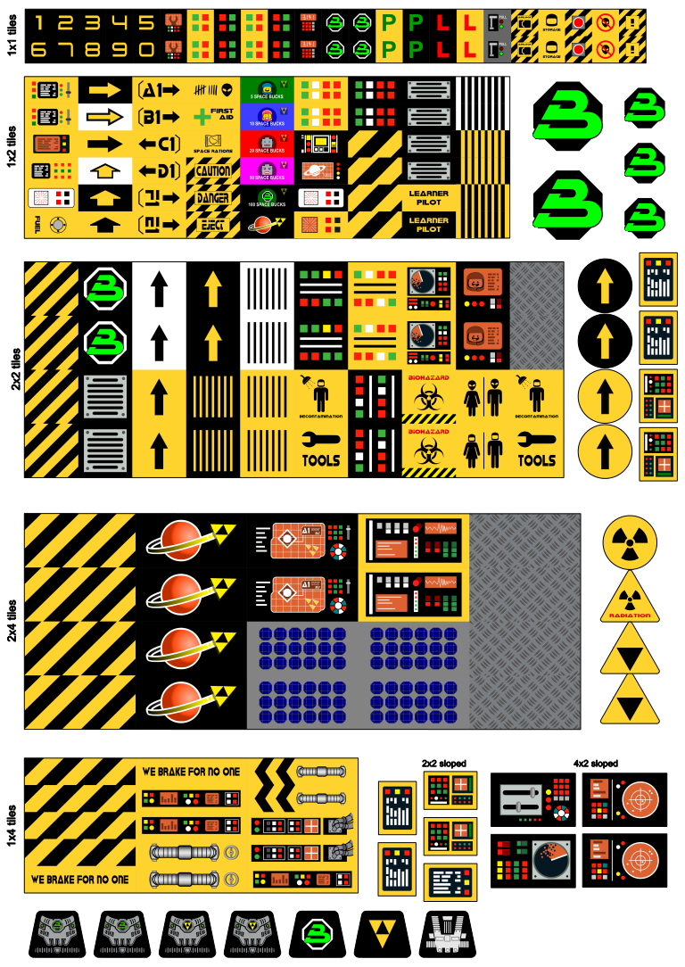 Blacktron: Multi-Sticker Sheet - over 200 stickers! (BT-01)