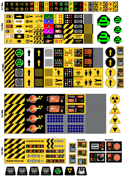 Blacktron: Multi-Sticker Sheet - over 200 stickers! (BT-01)
