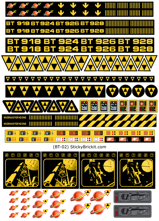 Blacktron: Classic Logos and Printed Panel Recreations (BT-02)