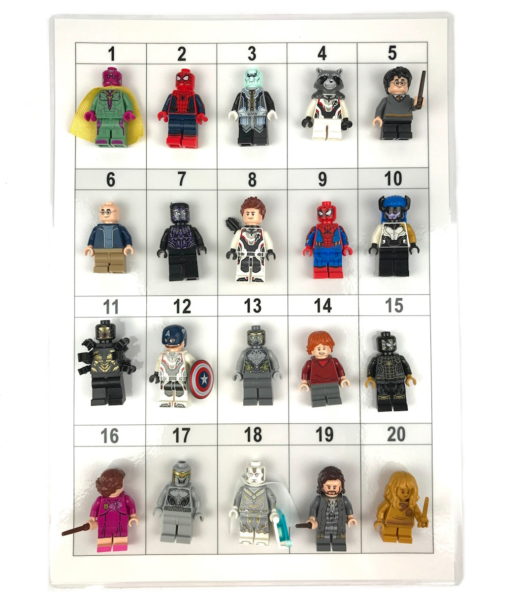 Minifigure ID Matrix Sheet