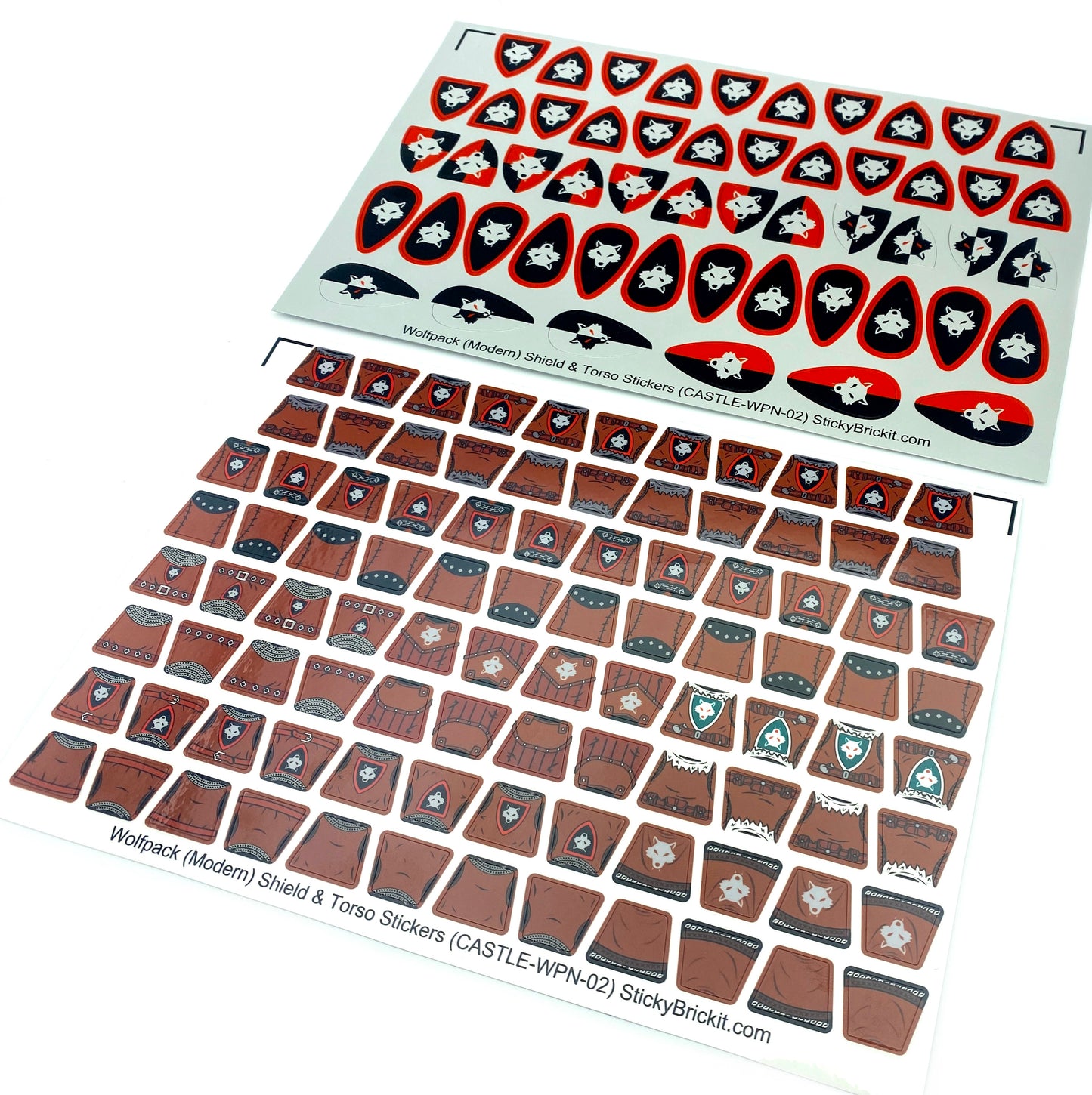 Wolfpack Torso & Shield Stickers (CASTLE-WPN-02)