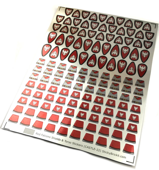 Red Falcons: Torso & Shield Stickers (CASTLE-RF-02)