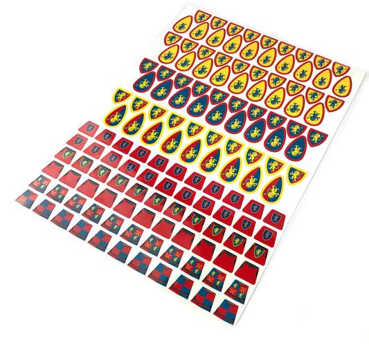 Lion Knights: Torso & Shield Stickers (CASTLE-LK-02)