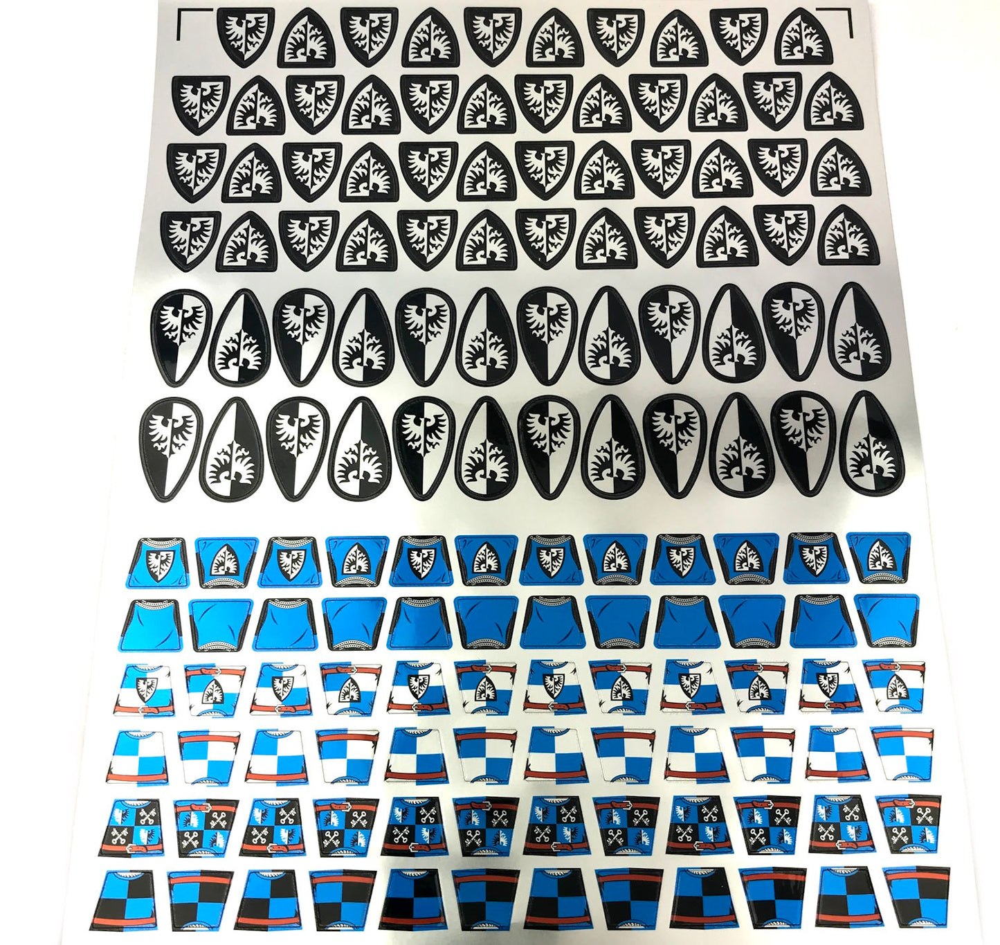 Black Falcons: Torso & Shield Stickers (CASTLE-BF-11)