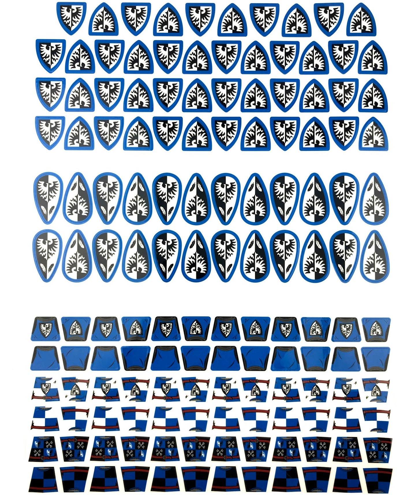 Black Falcons: Torso & Shield Stickers (CASTLE-BF-11)
