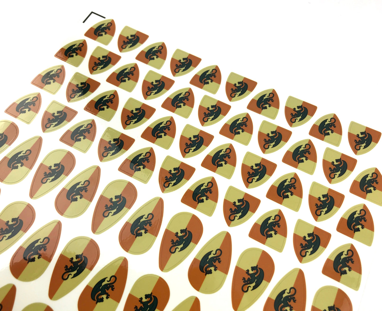 Green Dragon Knights: Torso & Shield Stickers (CASTLE-GD-02)