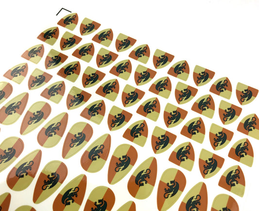 Green Dragon Knights: Torso & Shield Stickers (CASTLE-GD-02)