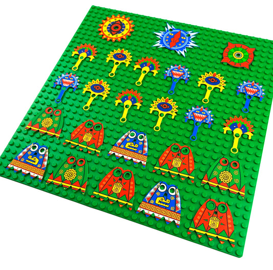 Achu-Style Aztec Capes, Banners & Headdresses (AZTEC-01)
