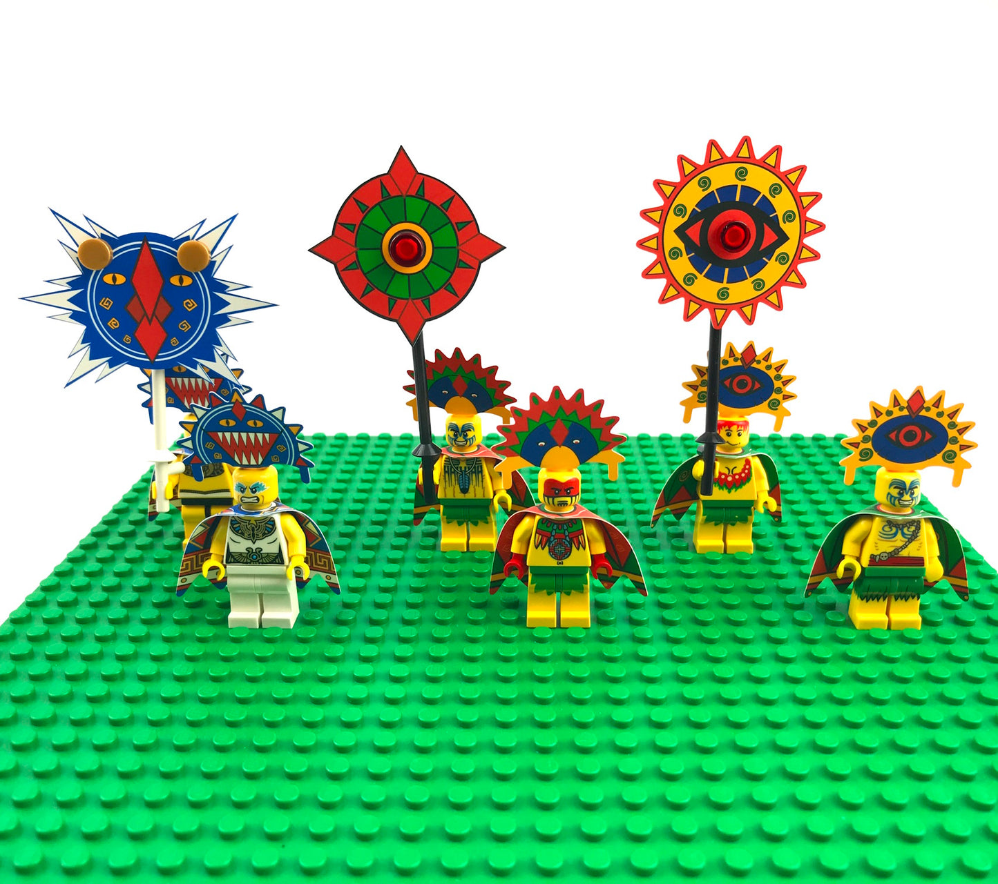 Achu-Style Aztec Capes, Banners & Headdresses (AZTEC-01)