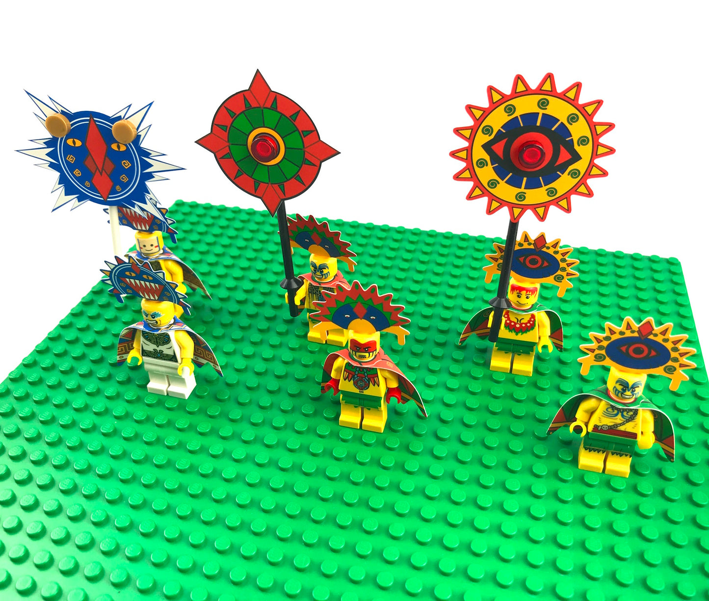 Achu-Style Aztec Capes, Banners & Headdresses (AZTEC-01)