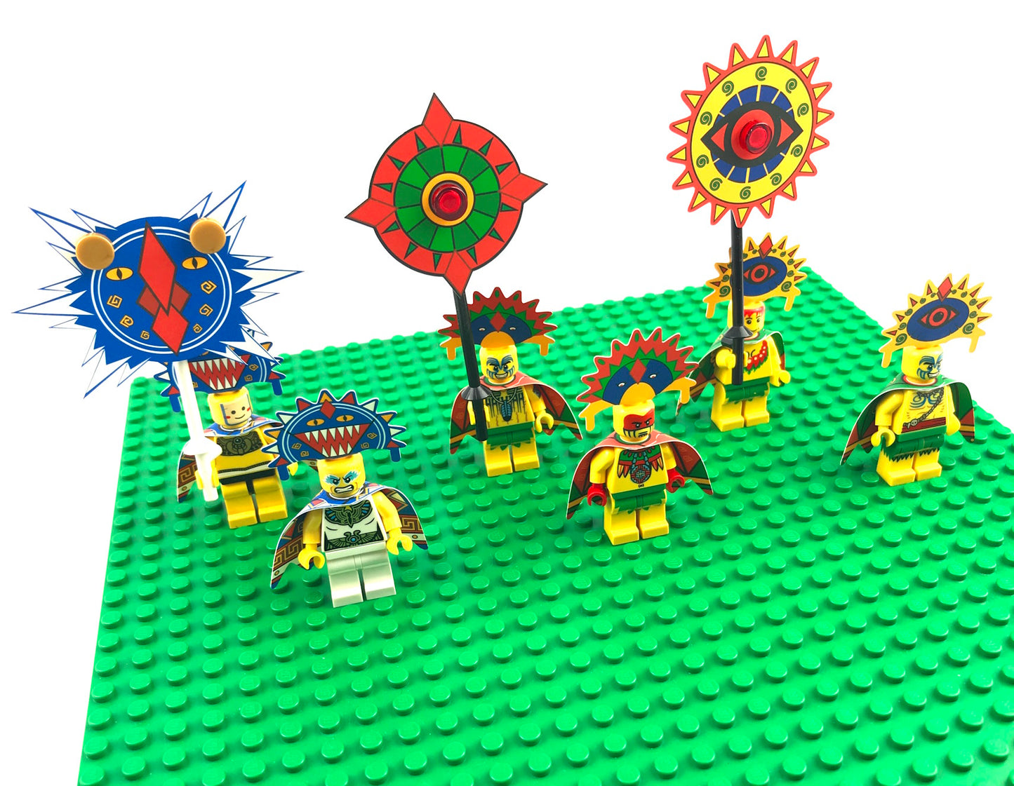 Achu-Style Aztec Capes, Banners & Headdresses (AZTEC-01)