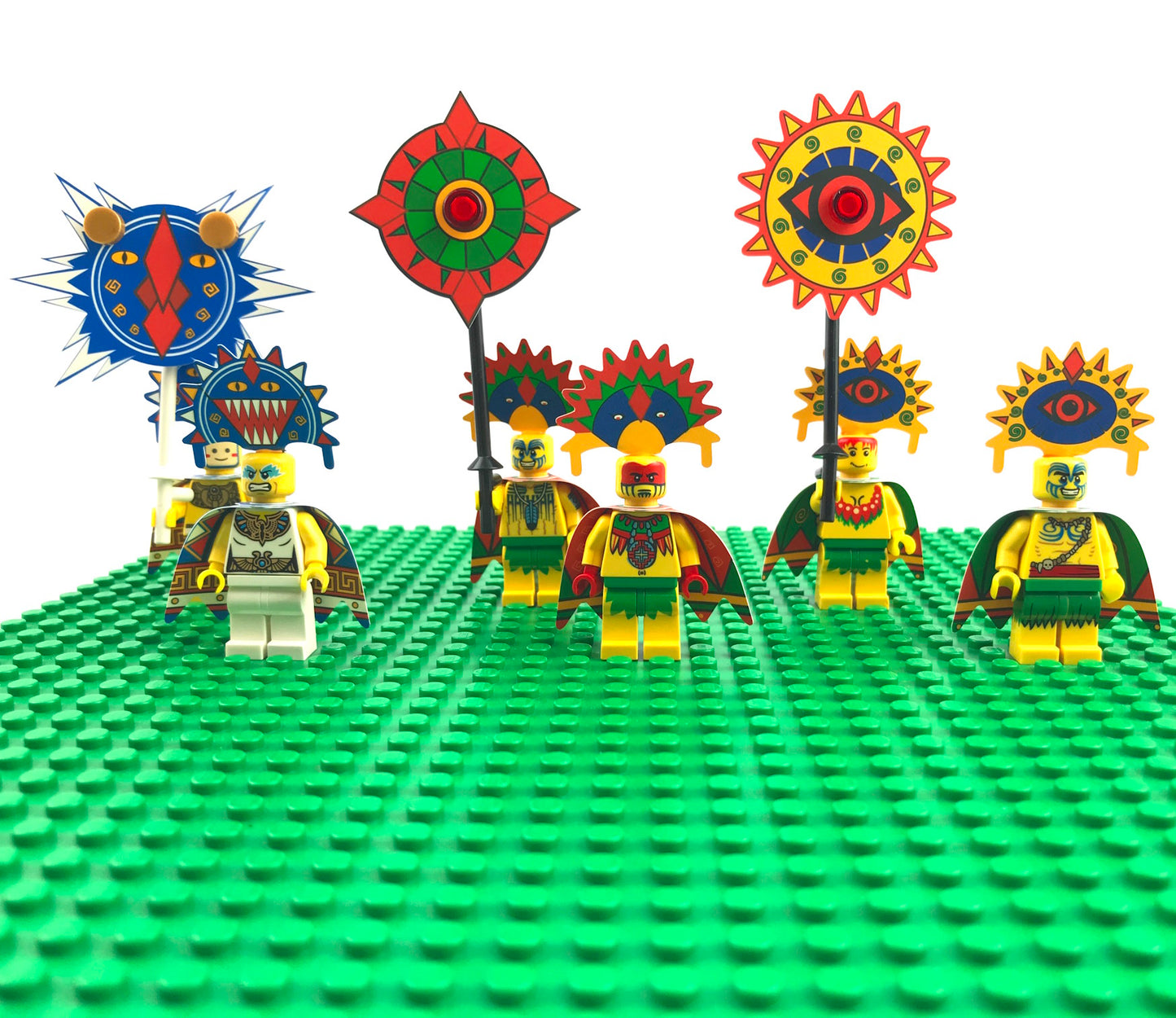 Achu-Style Aztec Capes, Banners & Headdresses (AZTEC-01)