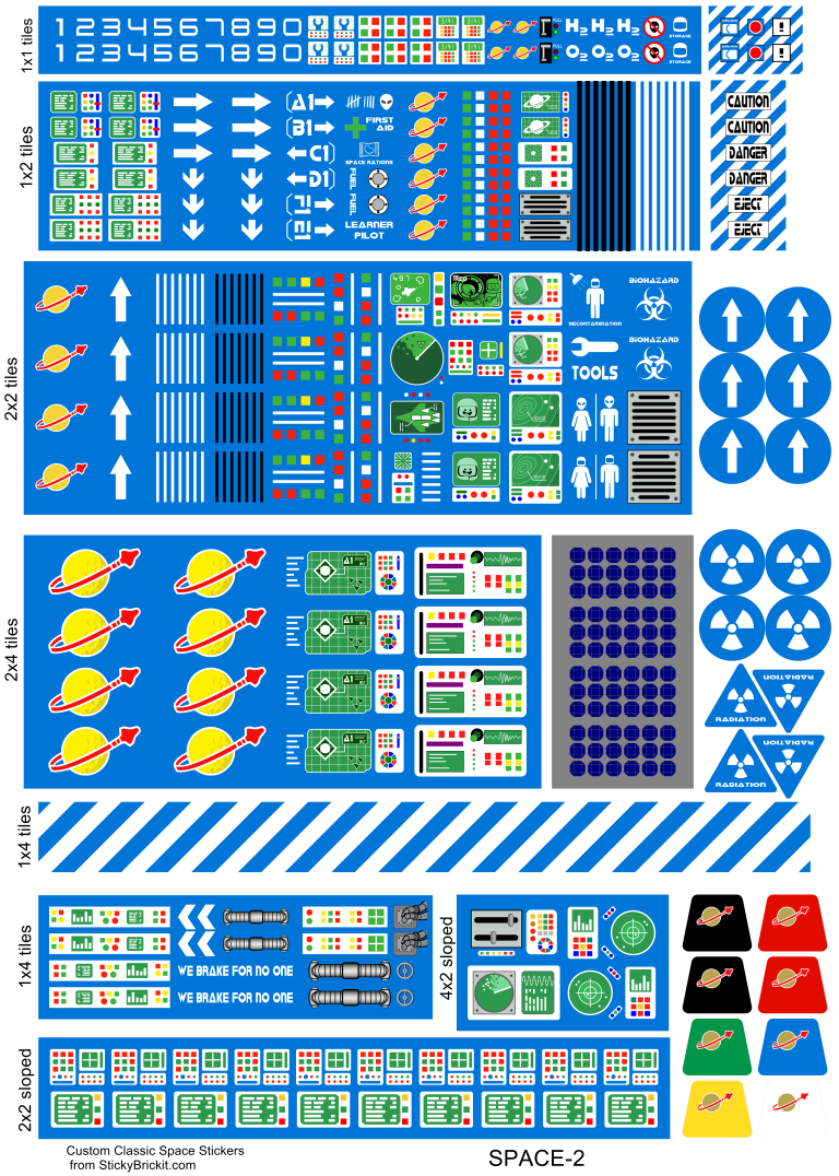 Classic Space: Huge Selection of Custom & Recreation Space Stickers (SPACE-02)