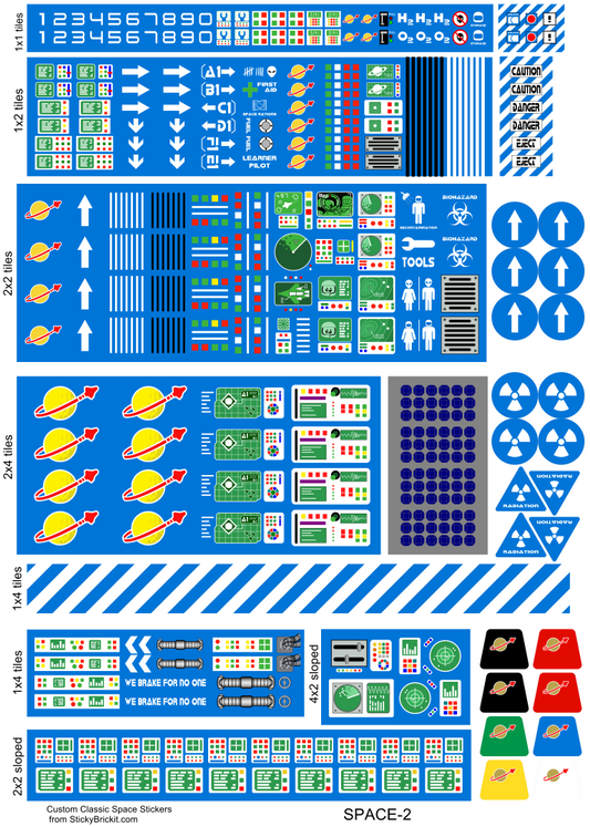 Classic Space: Huge Selection of Custom & Recreation Space Stickers (SPACE-02)