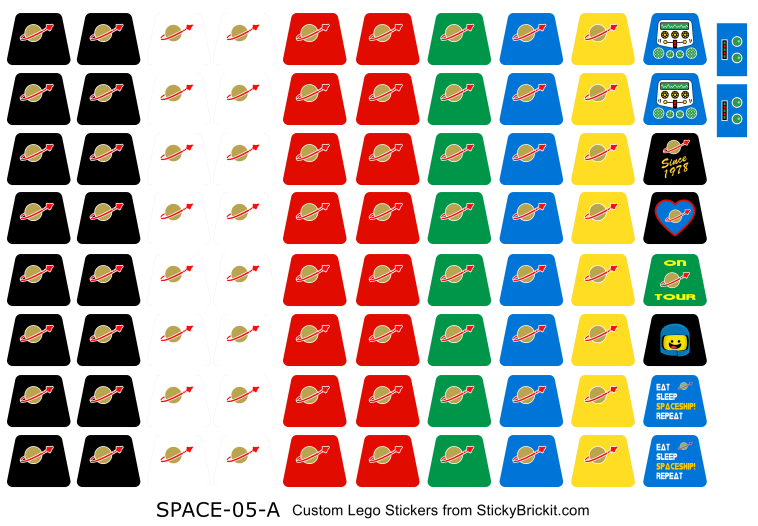 Classic Space: Recreation Torso Stickers (SPACE-05-A)