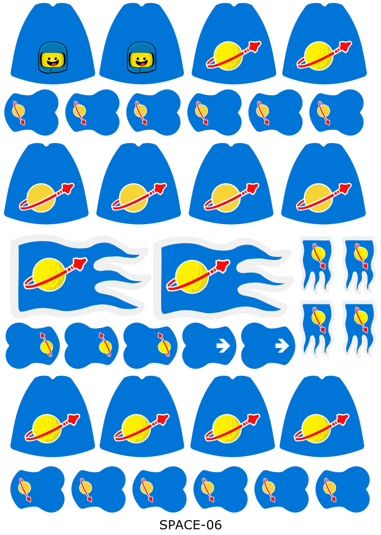 Classic Space: Set of Custom Capes, Banners & Flags (SPACE-06)