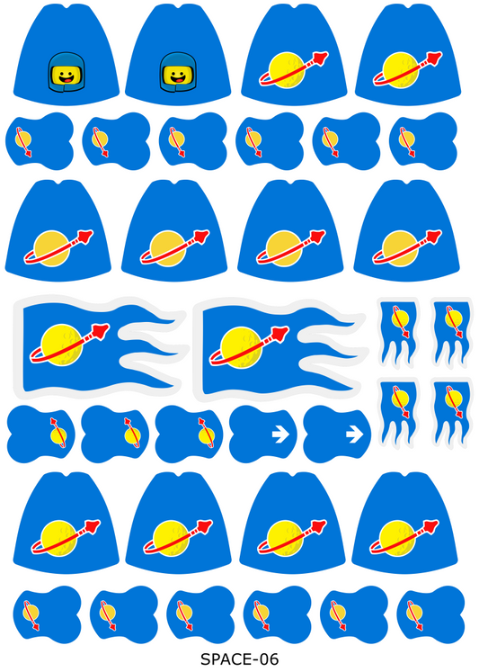 Classic Space: Set of Custom Capes, Banners & Flags (SPACE-06)