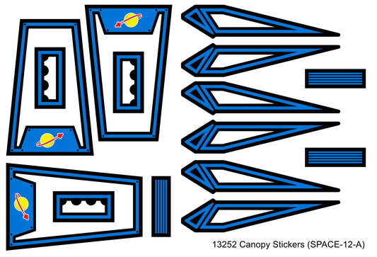 Galaxy Explorer Custom Canopy Stickers (SPACE-12)