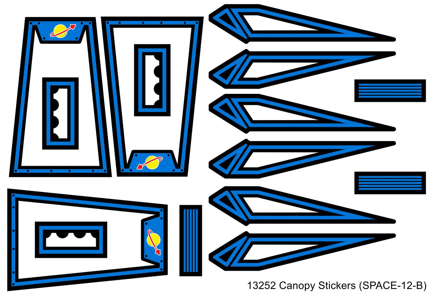 Galaxy Explorer Custom Canopy Stickers (SPACE-12)