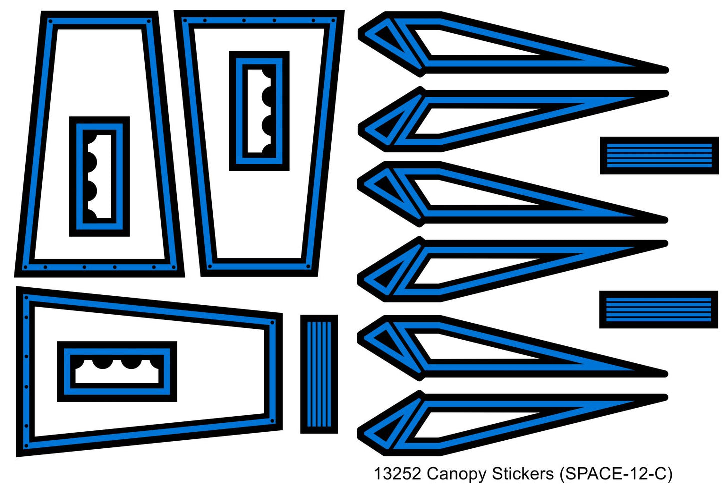 Galaxy Explorer Custom Canopy Stickers (SPACE-12)