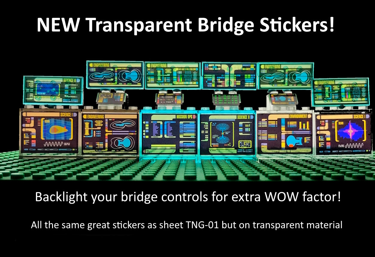 TNG: Enterprise-D Bridge Transparent Stickers (TNG-01-B)