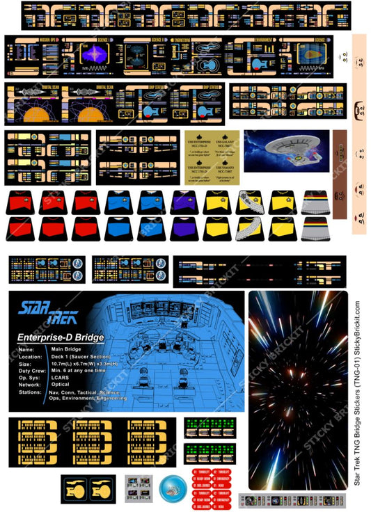 TNG: Enterprise-D Bridge Sticker Sheet (TNG-01)