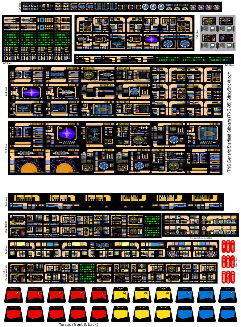 Generic TNG Era Starfleet Stickers (TNG-05)