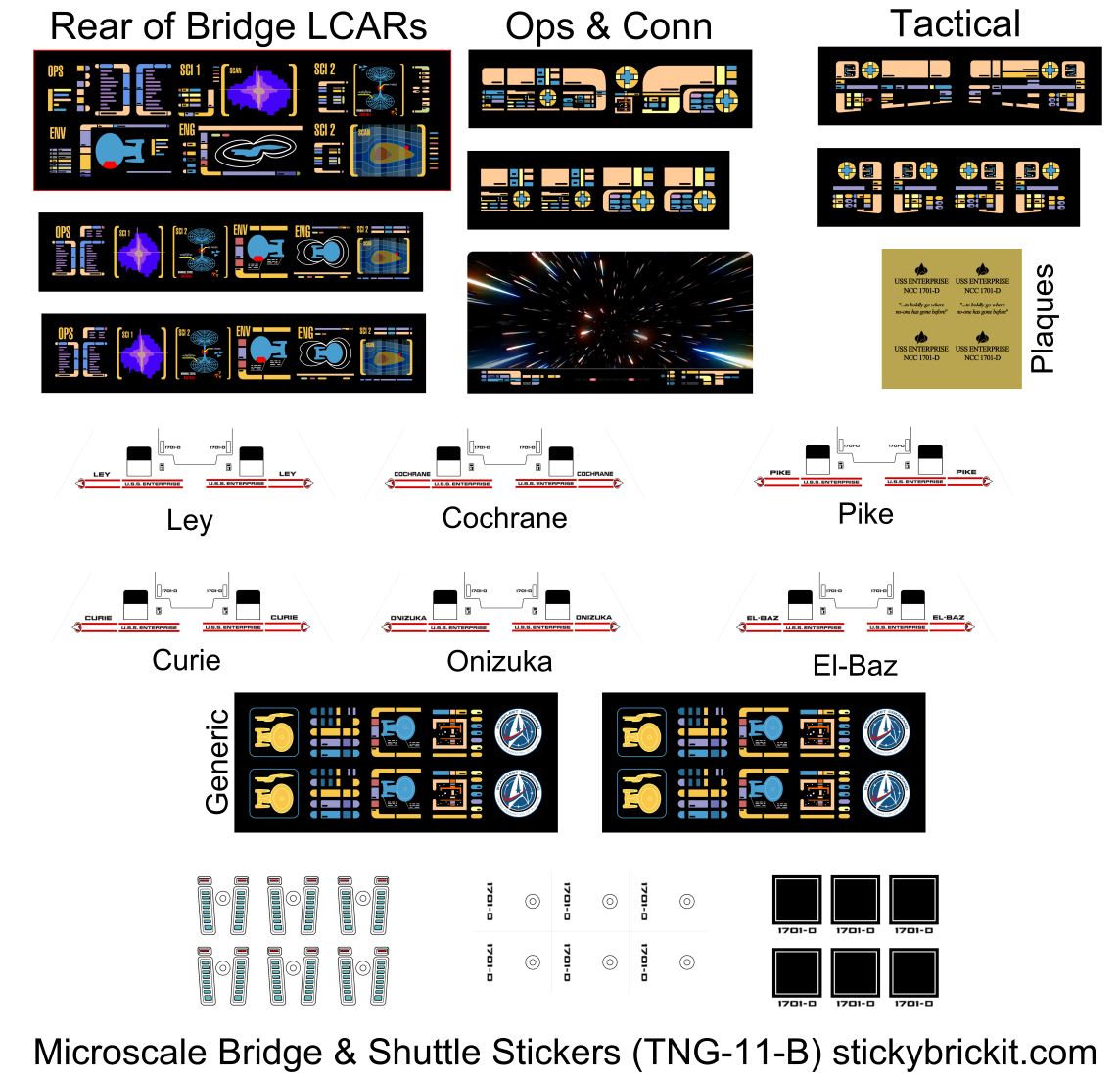 Enterprise-D 10356 Extended Stickers (TNG-11)
