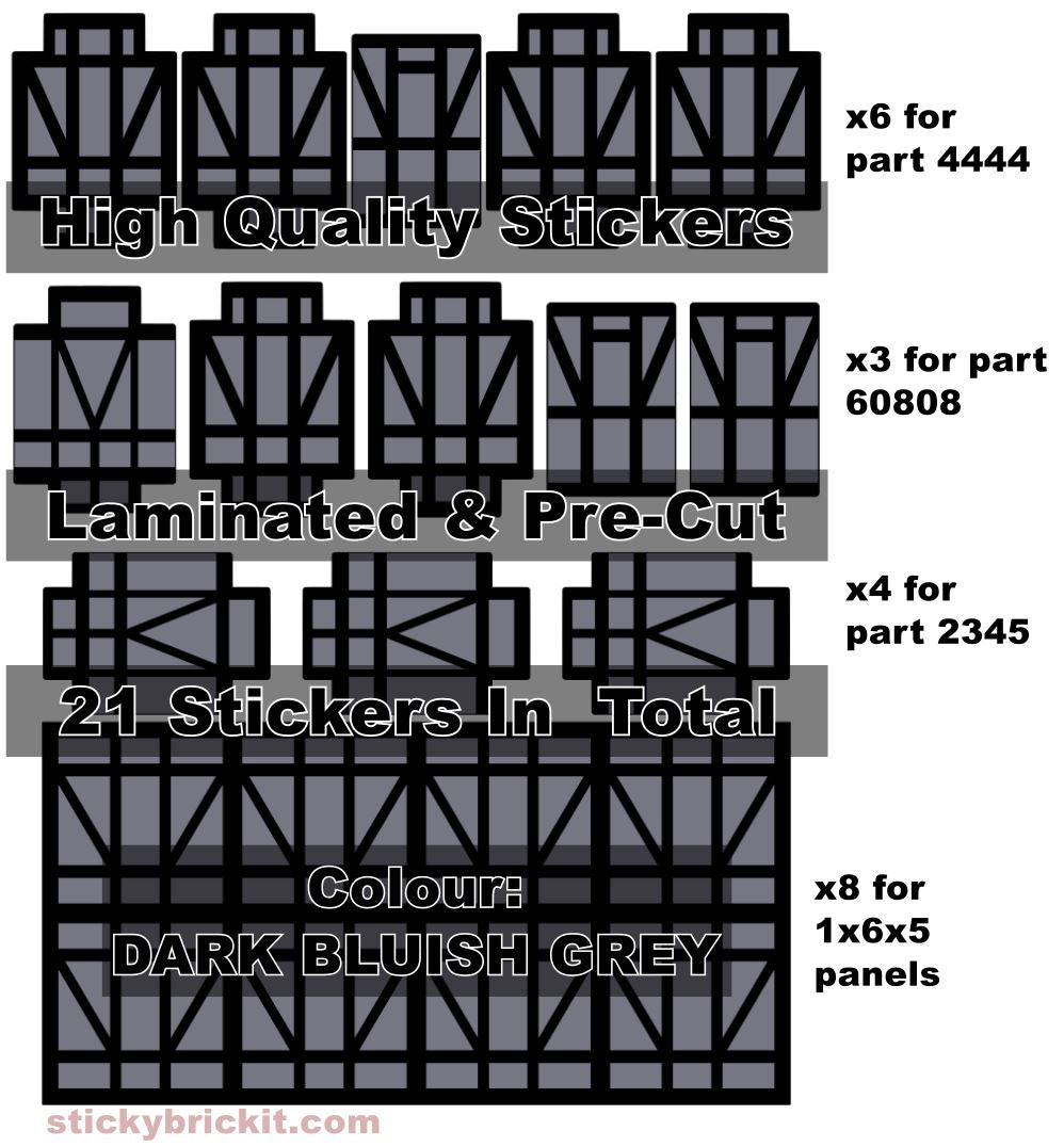 Custom Stickers for Parts 4444, 2345 & 60808 (CASTLE-SFP-02)