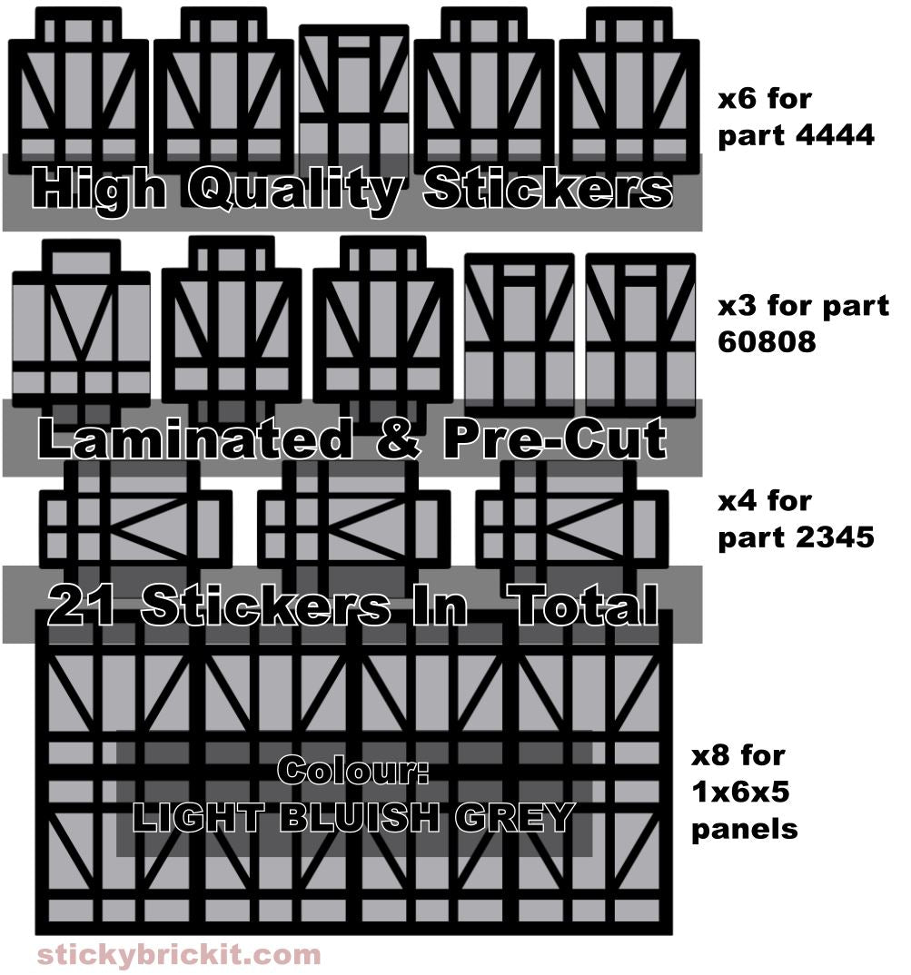 Custom Stickers for Parts 4444, 2345 & 60808 (CASTLE-SFP-02)