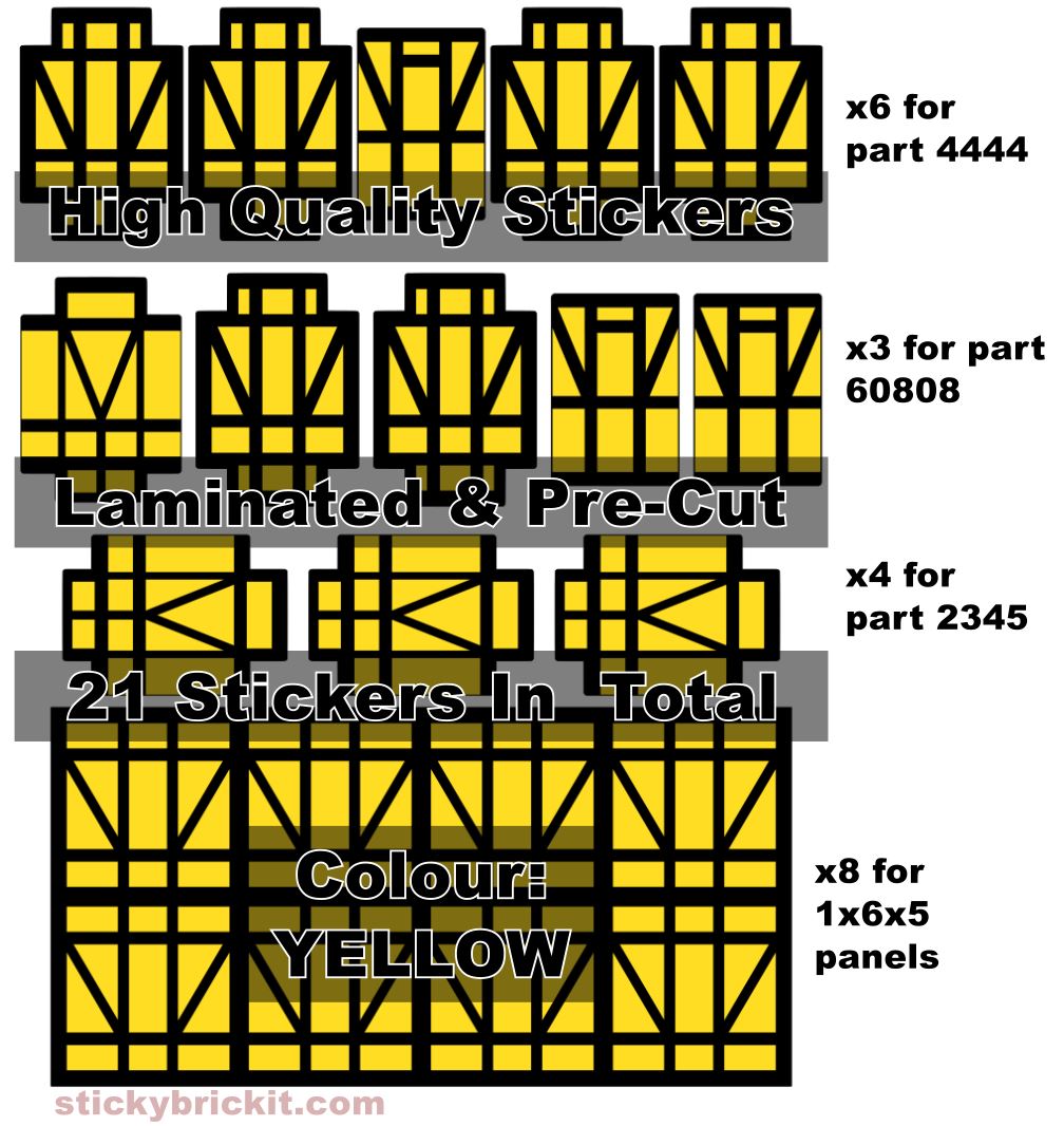 Custom Stickers for Parts 4444, 2345 & 60808 (CASTLE-SFP-02)