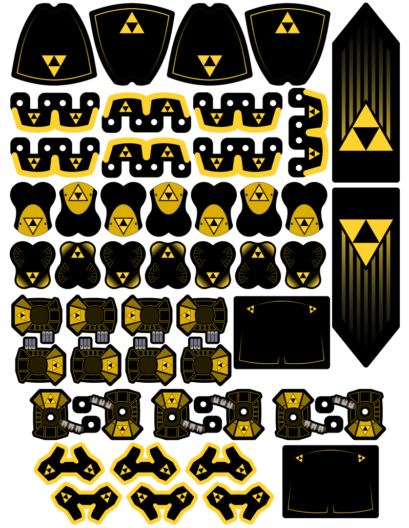 Blacktron & Galaxy Wars Mash-Up: Unique Capes, Pauldrons, Kamas & Banners! (BT-11)