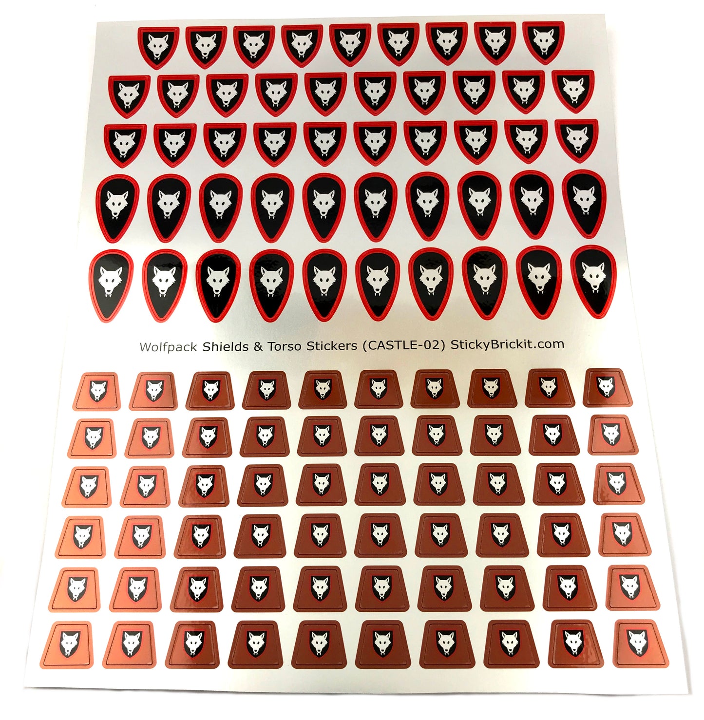 Wolfpack Torso & Shield Stickers (CASTLE-WP-02)