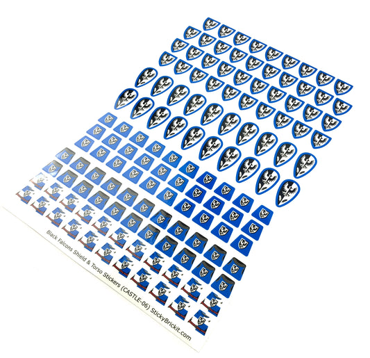 Black Falcons: Torso & Shield Stickers (CASTLE-BF-02)
