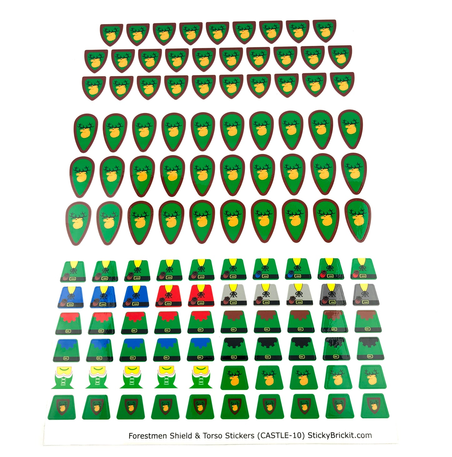 Forestmen Torso & Shield Stickers (CASTLE-FM-02)