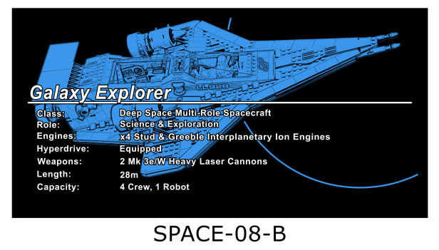 Classic Space: Re-creation Stickers for 10497 Galaxy Explorer + Extras! (SPACE-08)