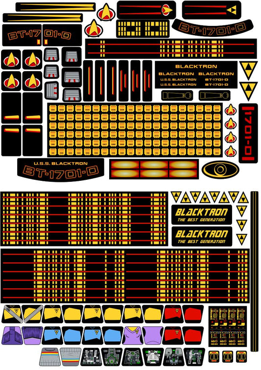 Blacktron: Enterprise-D (10356) Extended Sticker Set (BT-16)