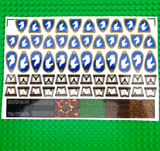 Dragonborn: Torso & Shield Stickers (D&D-DB-02)