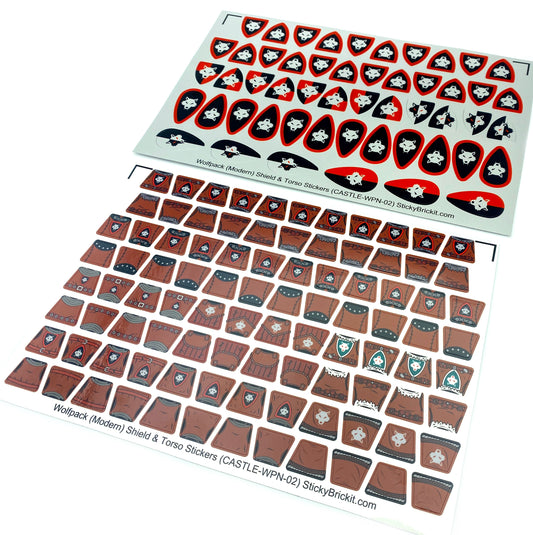 Wolfpack Torso & Shield Stickers (CASTLE-WPN-02)