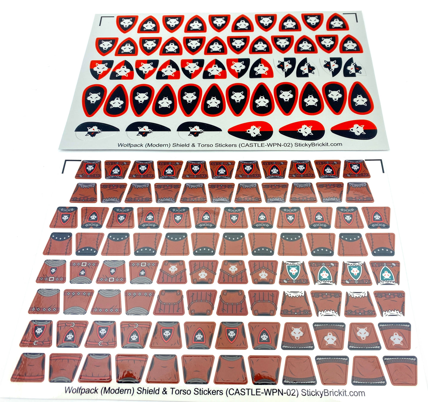 Wolfpack Torso & Shield Stickers (CASTLE-WPN-02)