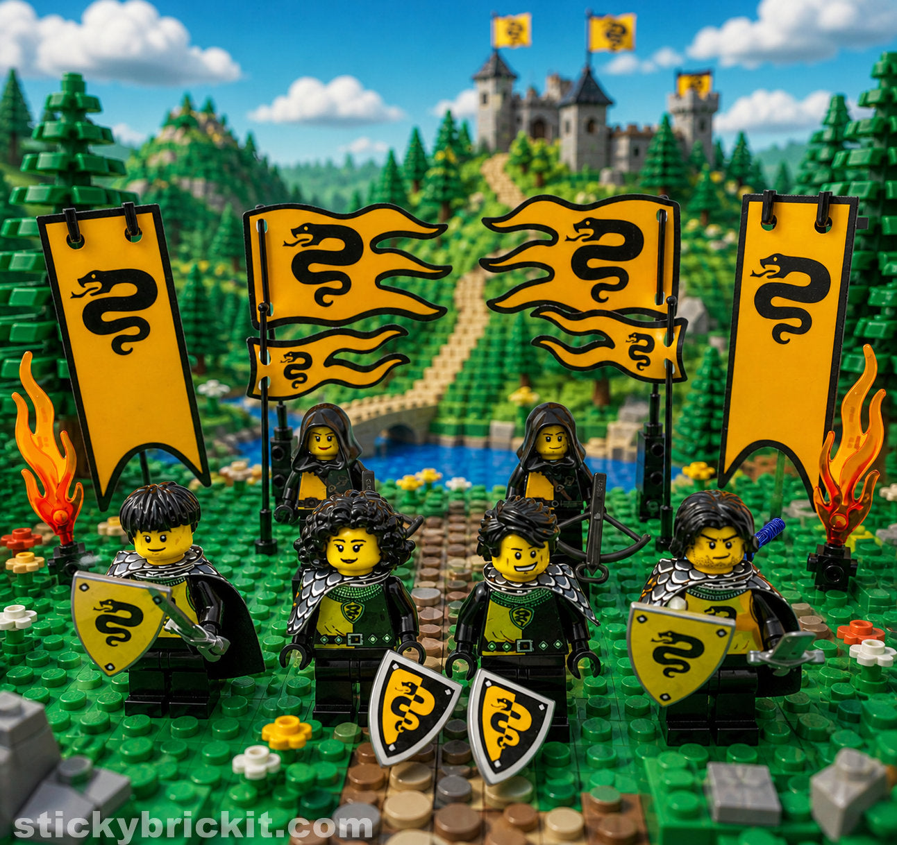 Serpent Knights Custom Cloaks, Pauldrons & Banners (CASTLE-SK-01-EXT)