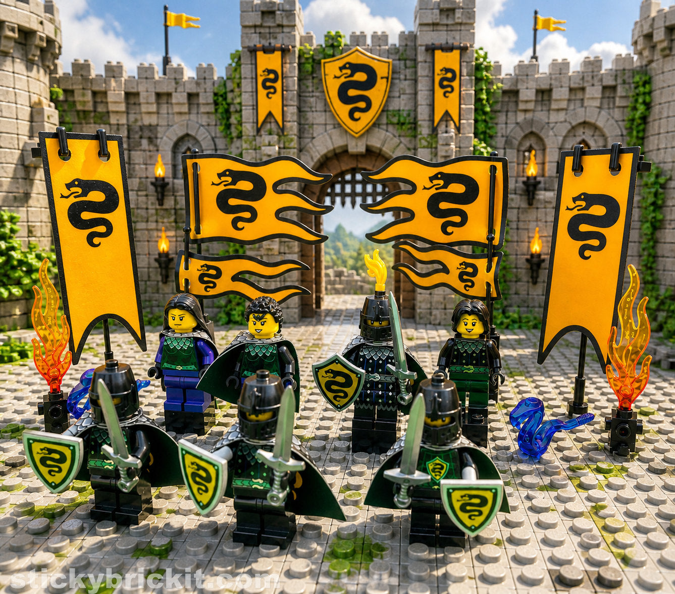 Serpent Knights Custom Cloaks, Pauldrons & Banners (CASTLE-SK-01-EXT)