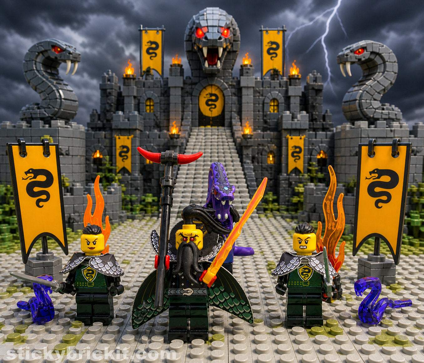Serpent Knights Custom Cloaks, Pauldrons & Banners (CASTLE-SK-01-EXT)