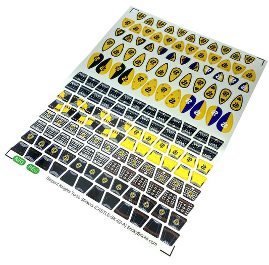 Serpent Knights Torso & Shield Stickers (CASTLE-SK-02)