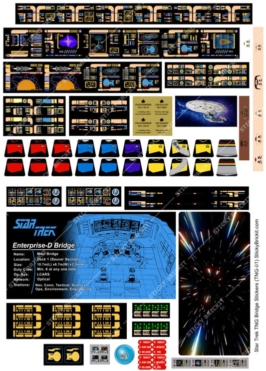TNG: Enterprise-D Bridge Sticker Sheet (TNG-01)