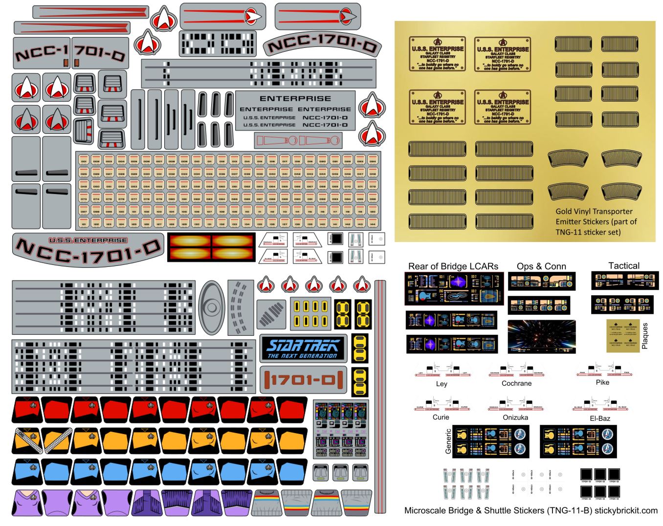 Enterprise-D 10356 Extended Stickers (TNG-11)