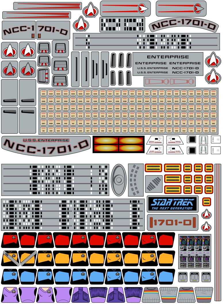 Enterprise-D 10356 Extended Stickers (TNG-11)
