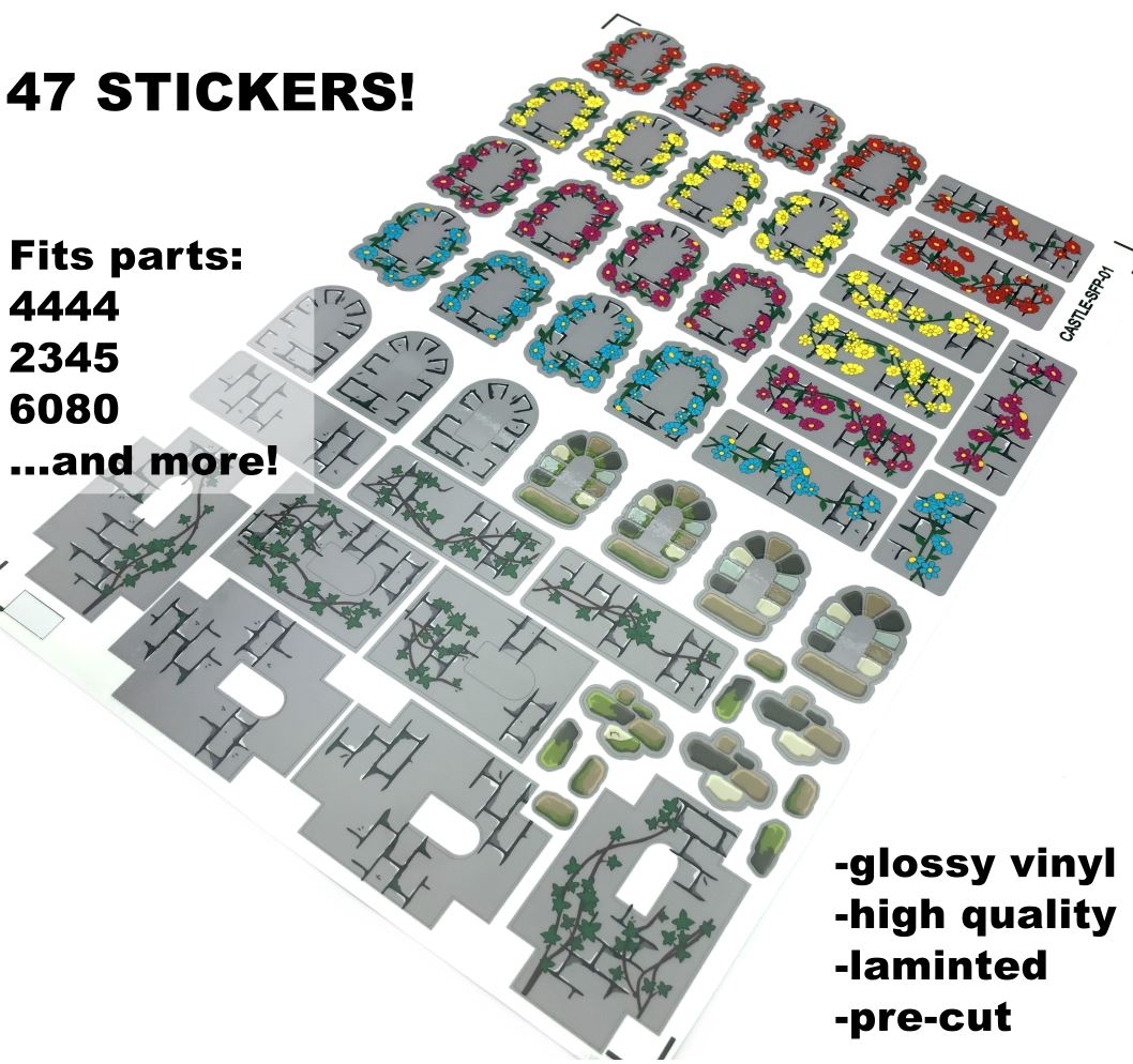 Custom Stickers for Parts 4444, 2345, 6080 + More! (CASTLE-SFP-01)