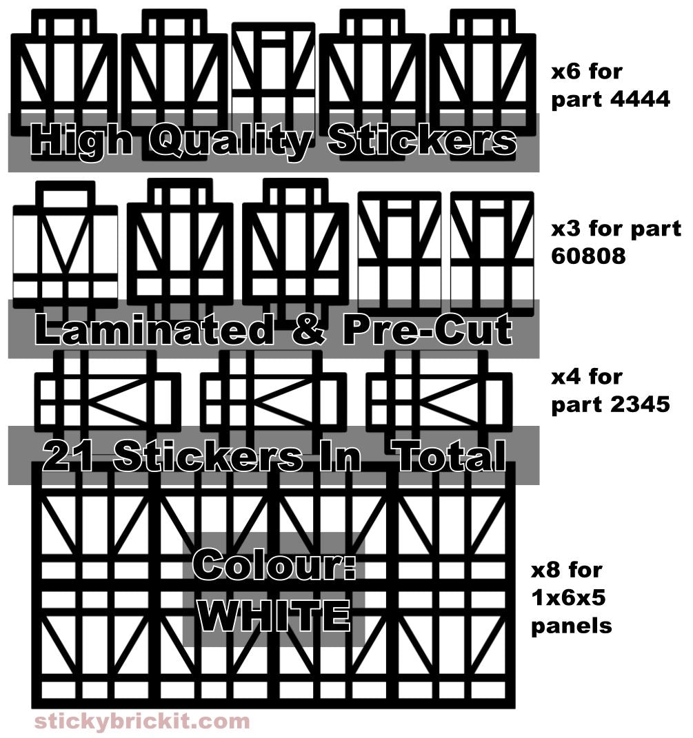 Custom Stickers for Parts 4444, 2345 & 60808 (CASTLE-SFP-02)